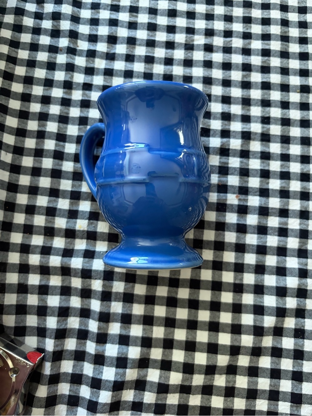 Longaberger Glossy Blue Ceramic grand mug